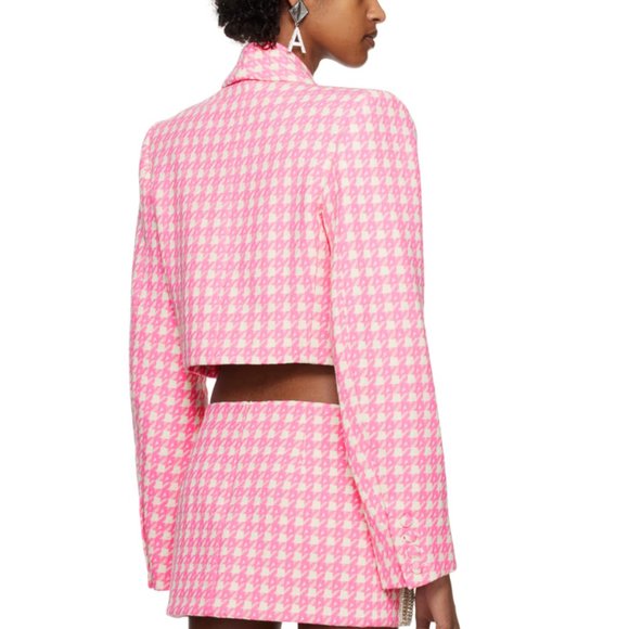 NWT AREA Deco bow slit cropped blazer - Picture 4 of 14